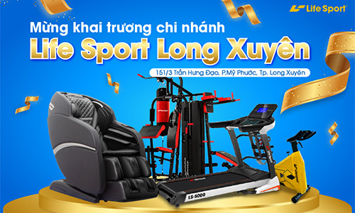 Khai trương tưng bừng Lifesport Long Xuyên An Giang - Giảm đến 50%.